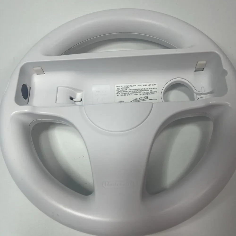 Official OEM Nintendo Wii Mario Kart Steering Wheel Controller White RVL-024